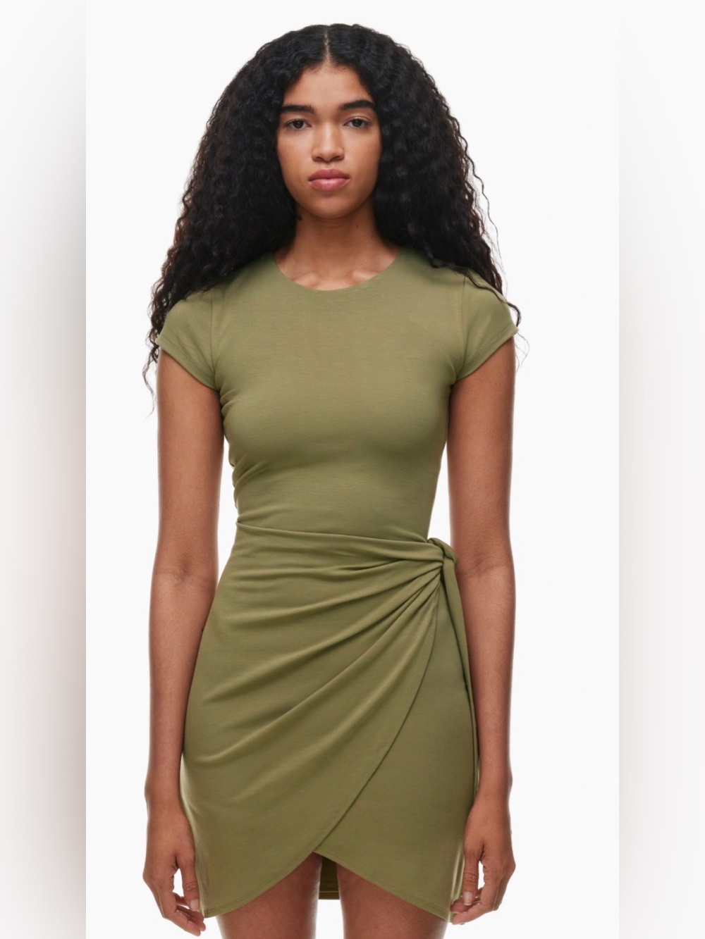 Aritzia Lune Dress (Olive Green)